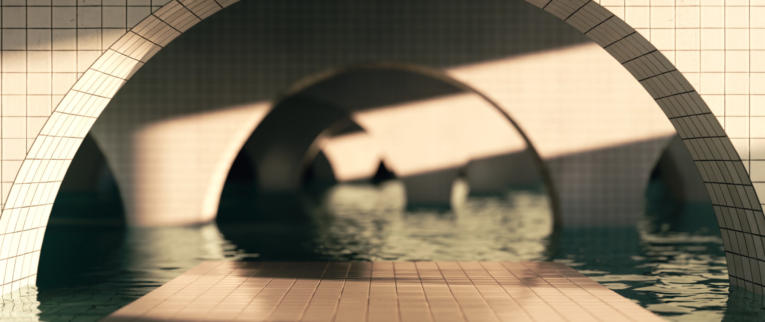 A picture of an underground pool.